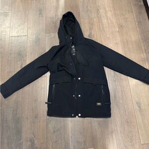 HOLLISTER BLACK FLEECE-LINE PARKA ALL WEATHER COLLECTION SIZE S MEN